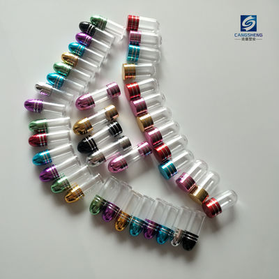 ขวดพลาสติกสีม่วงพร้อมฝาโลหะ SGS 2g Bullet Shape