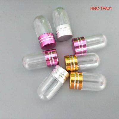ขวดยาพลาสติกใส PS ขนาด 15 มม. คอนเทนเนอร์หนึ่งแคปซูล