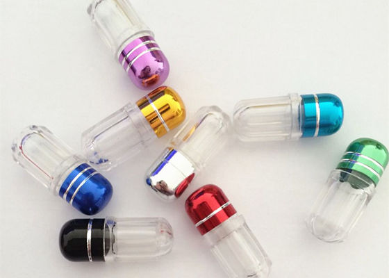 ขวดพลาสติกขนาด 10 มล. พร้อมฝาโลหะ ISO9001 แคปซูลแรดสีน้ำเงิน