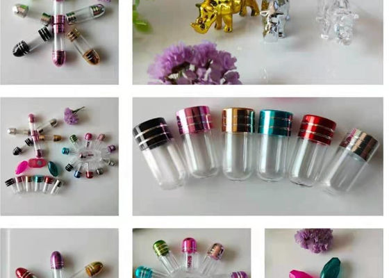 ขวดพลาสติกสีดำ 2g พร้อมฝาโลหะ 12mm Bullet Shell