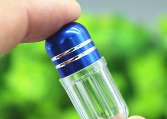 ภาชนะบรรจุยาเดี่ยวแรดสีน้ำเงินขนาด 5 มล. OEM พร้อมฝามงกุฎโลหะ