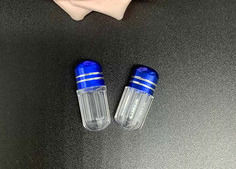 ภาชนะบรรจุยาเดี่ยวแรดสีน้ำเงินขนาด 5 มล. OEM พร้อมฝามงกุฎโลหะ
