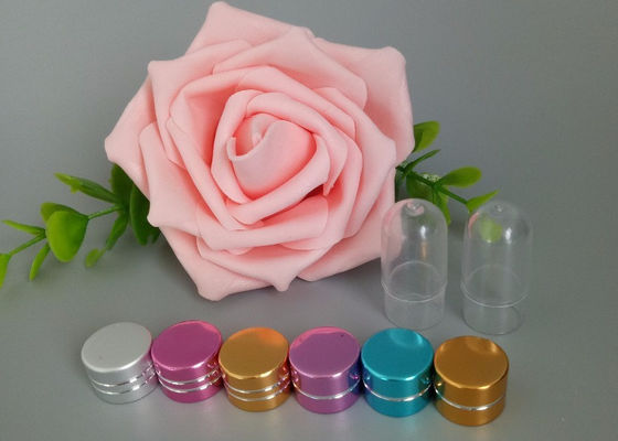 ขวดยาใสสีเงิน ISO9001 พร้อมฝาอลูมิเนียมกระสุน