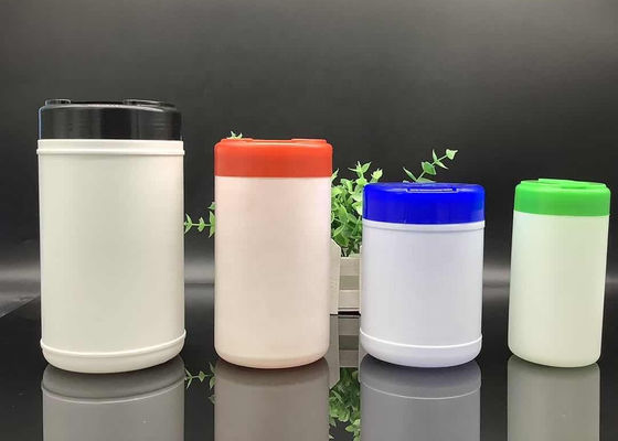 HDPE Wet Wipes Buckets ISO9001 Cylinder Wet Wipes บรรจุภัณฑ์ขวด