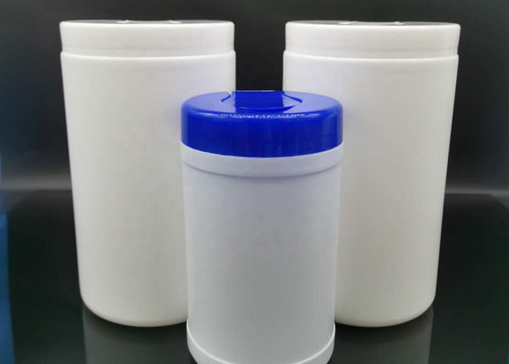 100pcs HDPE Wet Wipe Canister แอลกอฮอล์เช็ดขวดเป็นมิตรกับสิ่งแวดล้อม