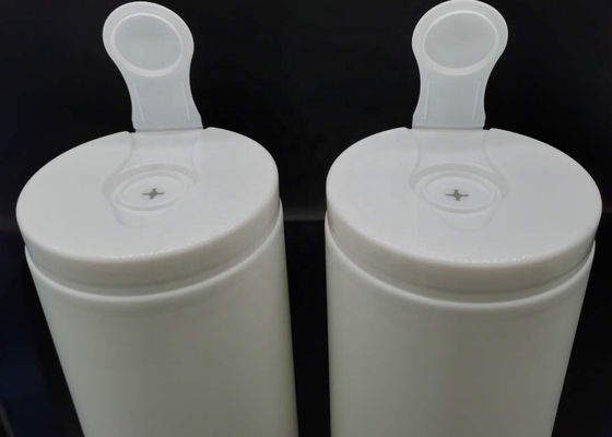 100pcs HDPE Wet Wipe Canister แอลกอฮอล์เช็ดขวดเป็นมิตรกับสิ่งแวดล้อม