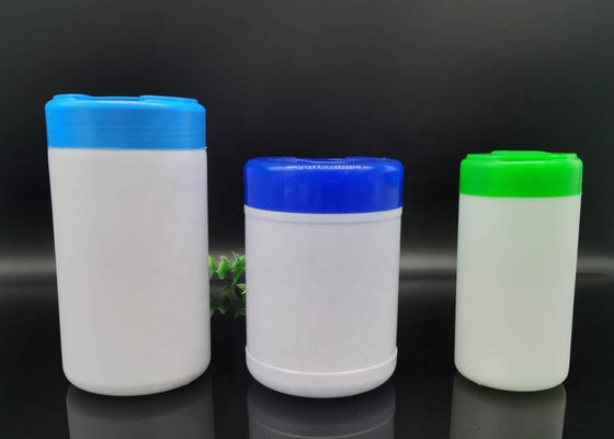 ขวดผ้าเช็ดทำความสะอาด HDPE ขนาด 180 มม. พร้อมฝาปิดสีขาว