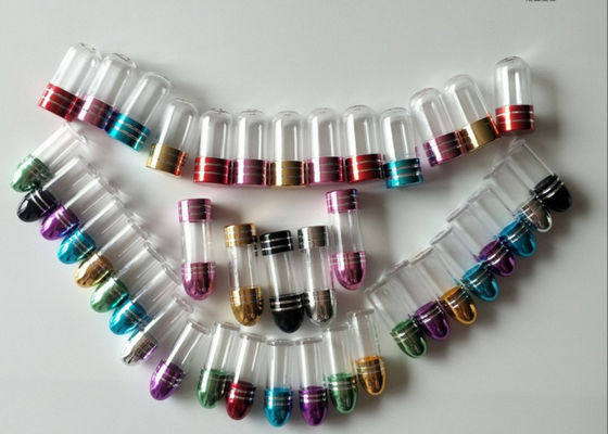 ภาชนะบรรจุยาพลาสติกขนาดเล็ก 44 มม. สีชมพูหนึ่งแคปซูลบรรจุภัณฑ์